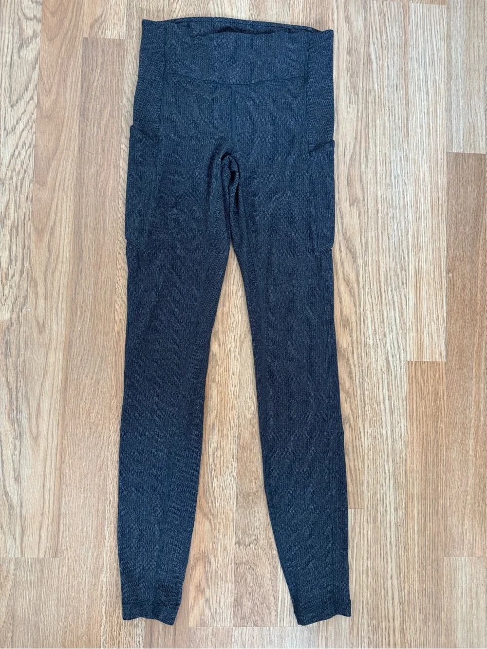 Lululemon Black Ribbed Leggings with Pockets